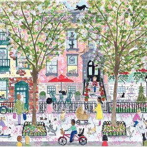 Colorful City Street Art Print by Gallison